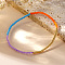 Colorful Glass Seed Round Beaded Stretch Bracelets for Women, Mixed Color, Inner Diameter: 6-7/8 inch(17.5cm)