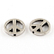Tibetan Style Alloy Beads, Cadmium Free & Lead Free, Peace Sign, Antique Silver, 13x2.5mm, Hole: 1mm