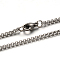 Tarnish Resistant 304 Stainless Steel Box Chain Necklaces, with Lobster Claw Clasps, Stainless Steel Color, 29.33 inch(74.5cm), 2mm