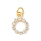 S925 Sterling Silver Micro Pave Cubic Zirconia Pendant, Golden, 16.5x12x2mm