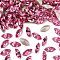 Preciosa® MAXIMA Crystal Fancy Stones, Czech Crystal, 435 14 615 Navette(Horse Eye), Dura Foiling, 70010 Rose, 8x4mm