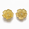 Brass Beads, Nickel Free, Flower, Raw(Unplated), 10.5x10x3mm, Hole: 1mm