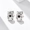 304 Stainless Steel Stud Earrings, with Rhinestone, Nuggest, Stainless Steel Color, 10x6.5mm