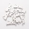 Non-Tarnish 201 Stainless Steel Puppy Pendants, Silhouette Charms, Dog with Heart, Stainless Steel Color, 20x11x1.1mm, Hole: 1.5mm