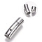 Tarnish Resistant 304 Stainless Steel Bayonet Clasps, Stainless Steel Color, 30.5x9.5mm, Hole: 7.5mm