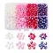 8 Style Bicone AB Color Plated Eco-Friendly Transparent Acrylic Beads, Mixed Color, 4~6x4~6mm, Hole: 1mm