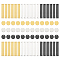 72Pcs 6 Styles 304 Stainless Steel Pendants, Rectangle & Flat Round, Mixed Color, 35x6x1mm, Hole: 1.5mm, 12pcs/style