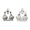 Alloy Pendants, Tree for Christmas, Antique Silver, Cadmium Free & Nickel Free & Lead Free, 24x23x2mm