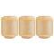 3 Rolls Polyester Satin Frayed Ribbon, Clothes Accessories, Gold, 1-5/8 inch(40mm), about 5 yards/roll