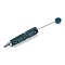 Iron Beadable Pen, Ball-Point Pen, with Polymer Clay Rhinestone, for DIY Personalized Pen with Jewelry Beads, Random Underlay, Blue Zircon, 149x16mm