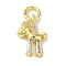 Brass Micro Pave Clear Cubic Zirconia Pendants, Cadmium Free & Nickel Free & Lead Free, Horse, Real 18K Gold Plated, 15.5x10.5x3.5mm, Hole: 3.8mm