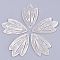Natural Capiz Shell Pendants, Leaf, Linen, 34~39x27.5~28.5x1mm, Hole: 1.6mm