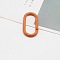 Alloy Spring Rings Clasps, Sandy Brown, 50x25mm