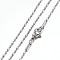 Non-Tarnish 304 Stainless Steel Beaded Necklaces, with Lobster Claw Clasps, Stainless Steel Color, 20 inch(50.8)cm, 1.5mm