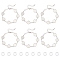 UNICRAFTALE 12 Sets 17cm Bracelets Making Kit 304 Stainless Steel Bracelets Bezel Cabochon Bracelet Metal Jewellery Connector Bracelet with Clear Glass Cabochons for Bracelet Making