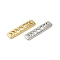 16Pcs 2 Colors Brass Moon Phase Bar Pendants, Long-Lasting Plated, Rectangle, Real Gold Plated & Real Platinum Plated, 20x5x1mm, Hole: 1.2mm