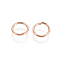 304 Stainless Steel Open Jump Rings, Rose Gold, 21 Gauge, 6x0.7mm, Inner Diameter: 4.6mm