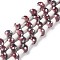 Mushroom Handmade Lampwork Beads Strands, Rosy Brown, 16x12mm, Hole: 2mm, about 20pcs/strand, 13.7 inch