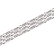 Anti-Tarnish Rhodium Plated 925 Sterling Silver Figaro Chain, Soldered, Platinum, 1.6x0.4mm