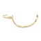 Brass Toggle Clasps, for Bracelet Making, Cadmium Free & Nickel Free & Lead Free, Camber, Real 18K Gold Plated, 50.5x27x7mm, Hole: 1.2mm