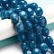 Natural Malaysia Jade Beads Strands, Oval, Dyed, Dodger Blue, 11~13x9~10x8.5~10mm, Hole: 1mm, about 16pcs/strand, 7.28~7.48 inch(18.5~19cm)