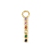 925 Sterling Silver Micro Pave Clear Cubic Zirconia Pendants, Golden, Stick, 20x5x1.5mm, Hole: 3mm