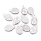 Non-Tarnish 304 Stainless Steel Charms, Laser Cut, Oval with Virgin Mary, Stainless Steel Color, 14.5x9x0.6mm, Hole: 1.4mm