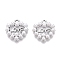 Rack Plating Alloy Pendants, with ABS Plastic Imitation Pearl, Heart with Word Love, Platinum, 17x16x3mm, Hole: 2mm