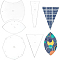 Transparent Acrylic Quilting Templates, Quilting Rulers, Quilting Frames, for Applying Vinyl & Sublimation Designs On Shirts, Mixed Shapes, Clear, 20.5~26.8x10.1~23.5x0.28cm, Hole: 2.8~5mm, 5pcs/set
