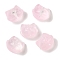 Transparent Spray Paint Glass Beads, Cat, Pink, 12.5x14x11mm, Hole: 1.4mm