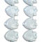 Handmade Porcelain Beads Strands, Fish, Bright Glazed Porcelain, Light Blue, 15.5~16.5x20~20.5x8~8.5mm, Hole: 2mm, about 27pcs/strand, 16.54~16.73 inch(42~42.5cm)