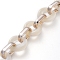 Transparent Acrylic Handmade Cable Chain, Flat Oval, Antique White, 18.5x11.5x4.5mm, about 39.37 inch(1m)/strand