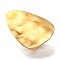 Ion Plating(IP) 304 Stainless Steel Teardrop Open Cuff Rings, Statement Rings for Women, Golden, Teardrop: 43x28mm, Inner Diameter: Adjustable