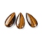 Natural Tiger Eye Pendants, Teardrop Charms, 40x20x8mm, Hole: 1.2mm
