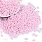 Opaque Colours Luster Glass Seed Beads, Round Hole, Peanut, Pink, 3.5x6x3.5mm, Hole: 0.8mm, about 4500pcs/pound