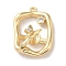 Brass Micro Pave Cubic Zirconia Pendants, Cadmium Free & Nickel Free & Lead Free, Rectangles and Butterflies, Real 18K Gold Plated, 19.5x14x7mm, Hole: 1.2mm