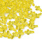 Transparent Acrylic Pendants, Faceted, Cross, Yellow, 16x10x4.5mm, Hole: 1.5mm, about 1455pcs/500g