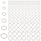PH PandaHall 180pcs 925 Sterling Silver Open Jump Rings 3/4/5/6/7/8mm O Ring Connector Jewelry Making Circle Clasp Connecting Rings Mini Ring Connectors for Jewelry Craft Making