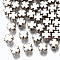Brass Beads, Clover, Coffee Golden, 5.5x5.5x2.5mm, Hole: 1mm