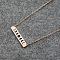 Stainless Steel Hollow Moon Phase Pendant Necklaces, Rose Gold