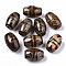 Tibetan Style dZi Beads, Natural Agate Beads, Dyed & Heated, Oval, Wave Pattern, 22~23x14~15mm, Hole: 1.6~3mm