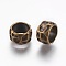 Rondelle Tibetan Style Alloy Beads, Lead Free & Nickel Free & Cadmium Free, Large Hole Beads, Antique Bronze, 13x8mm, Hole: 10mm.