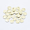 Brass Charms, Long-Lasting Plated, Nickel Free, Flat Round, Real 18K Gold Plated, 8x1mm, Hole: 1mm