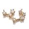 Brass Micro Clear Cubic Zirconia Pendants, Long-Lasting Plated, Real 18K Gold Plated, Constellations, Clear, Sagittarius, 8.5x15x2.5mm, Hole: 0.7mm