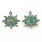 Zinc Alloy Solar Eclipse Pendants, Cadmium Free & Lead Free, Sun, Antique Bronze & Green Patina, 28x24x2mm, Hole: 2mm