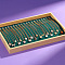Bamboo Necklace Organizer Display Tray, with Velvet, Rectangle, Dark Green, 35.5x24.5x3cm