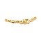 Ion Plating(IP) 304 Stainless Steel Cabochon Connector Settings, Textured, Curved Rectangle Links, Real 18K Gold Plated, Tray: 7.5x5.5mm, 9x42.5x2.5mm, Hole: 1.4mm