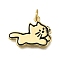 Rack Plating Brass Pendants, with Jump Ring, Long-Lasting Plated, Cadmium Free & Lead Free, Real 18K Gold Plated, Cat Shape, 14.5x19.5x1.5mm