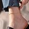 Stainless Steel Rope Chain Anklets for Women, Real 18K Gold Plated, 8.27 inch(21cm)