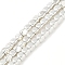 Electroplated Synthetic Non-Magnetic Hematite Beads Strands, Cube, Silver Plated, 3x3x3mm, Hole: 0.9mm, about 149pcs/strand, 16.42''(41.7cm)